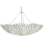 Meri Bowl Chandelier - Silver / Frost White