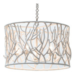 Sylvan Chandelier - Steel / White