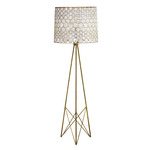 Serena Floor Lamp - Antiqued Gold / Capiz Shells