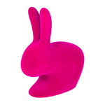 Rabbit Bookend Velvet - Fuxia