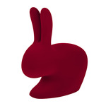 Rabbit Bookend Velvet - Red