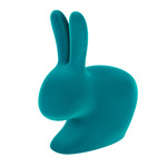 Rabbit Bookend Velvet - Turquoise