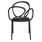 Loop Chair with Cushion Set of 2 - Black