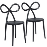 Ribbon Chair Set of 2 - Black