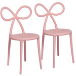 Ribbon Chair Set of 2 - Pink