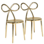 Ribbon Chair Set of 2 - Gold