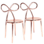 Ribbon Chair Set of 2 - Pink Gold