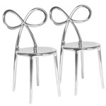 Ribbon Chair Set of 2 - Silver