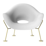 Pupa Armchair - Brass / White