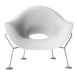 Pupa Outdoor Armchair - Chrome / White