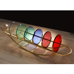 Dondolo Glass Discs Floor Lamp - Gold / Multicolor