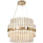 Halma Chandelier - Gold / Crystal