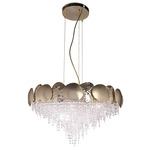 Mastery Chandelier - Gold / Crystal