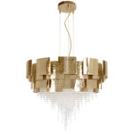 Mondrian Chandelier - Gold / Crystal