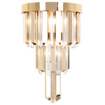 Skylar Wall Sconce - Brushed Gold / Crystal