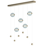 Abacus Linear Pendant - Soft Gold / Cool Grey