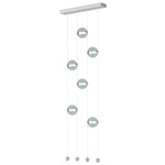 Abacus Ceiling-to-Floor LED Pendant - Vintage Platinum / Cool Grey