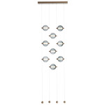 Abacus Ceiling-to-Floor LED Pendant - Soft Gold / Cool Grey