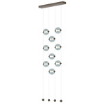 Abacus Ceiling-to-Floor LED Pendant - Bronze / Cool Grey
