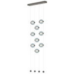 Abacus Ceiling-to-Floor LED Pendant - Dark Smoke / Cool Grey