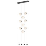 Abacus Ceiling-to-Floor LED Pendant - Black / Opal