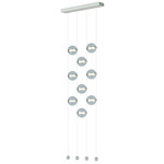 Abacus Ceiling-to-Floor LED Pendant - Vintage Platinum / Cool Grey