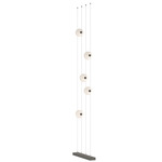 Abacus Floor to Ceiling Plug-In LED Lamp - Natural Iron / Opal