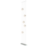 Abacus Floor to Ceiling Plug-In LED Lamp - Vintage Platinum / Opal