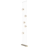 Abacus Floor to Ceiling Plug-In LED Lamp - Soft Gold / Opal