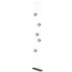 Abacus Floor to Ceiling Plug-In LED Lamp - Black / Cool Grey