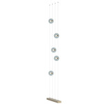 Abacus Floor to Ceiling Plug-In LED Lamp - Soft Gold / Cool Grey