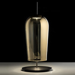 Au Table Lamp - Dark Gray / Gold Metallic