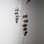 Organic Glass Pendant Shade - Silver Mesh / Transparent