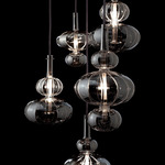 Diesis Glass Pendant Shade - Black Mesh / Clear