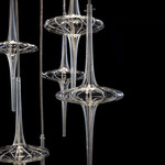 Datura Glass Pendant Shade - Silver Mesh / Transparent