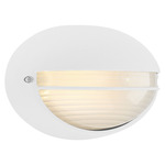 Clifton Eyelid Outdoor Bulkhead - White / Opal