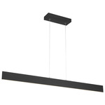 Holm Island Linear Pendant - Matte Black / White Acrylic