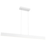 Holm Island Linear Pendant - Matte White / White Acrylic