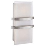 Metro Wall Sconce - Brushed Steel / Opal