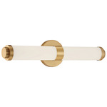 Aqua Bathroom Vanity Light - Brushed Gold / Opal