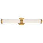 Aqua Bathroom Vanity Light - Brushed Gold / Opal