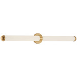 Aqua Bathroom Vanity Light - Brushed Gold / Opal