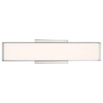 Citi Bathroom Vanity Light - Brushed Steel / White