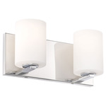 Oslo Bathroom Vanity Light - Chrome / Opal