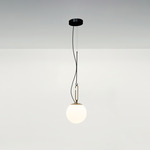 NH Pendant - Brushed Brass / White