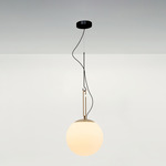 NH Pendant - Brushed Brass / White