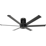 i6 Flush Ceiling Fan - Black / Black