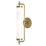 Latimer Wall Sconce - Antique Brass / White