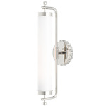 Latimer Wall Sconce - Polished Nickel / White