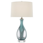 Eudoxia Table Lamp - Blue / Off White